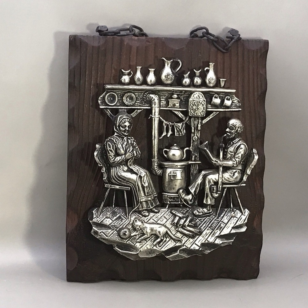 Vintage 1970's West Germany 3D Wood Wall Plaque